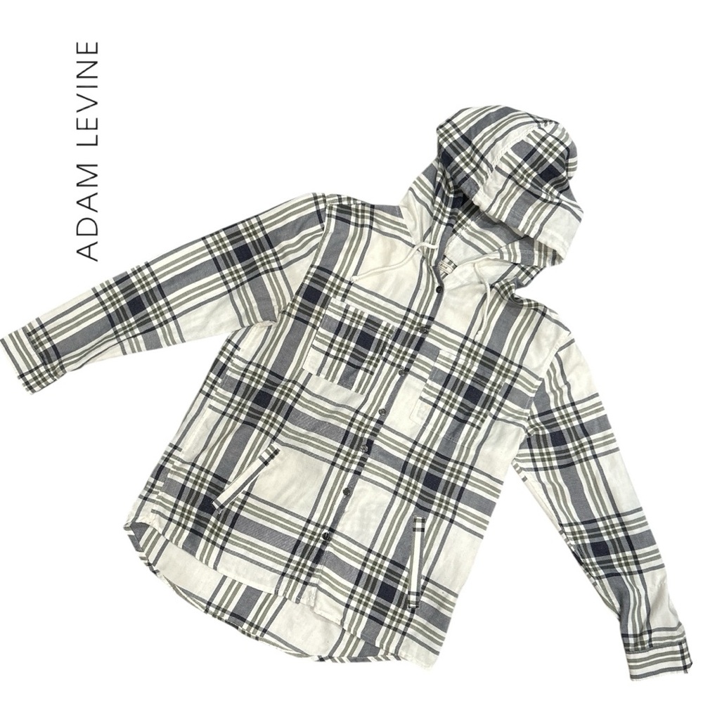 Adam Levine Collection Women’s Button Down Hoodie Flannel - Size M